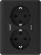 2USB EasyCharge DUO EU 18W 3,0A - Matt Black