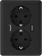 2USB EasyCharge DUO EU 18W 3,0A - Matt Black