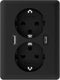 2USB EasyCharge DUO EU 18W 3,0A - Matt Black