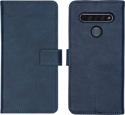 iMoshion Hoesje Geschikt voor LG K61 Hoesje Met Pasjeshouder - iMoshion Luxe Bookcase - Donkerblauw