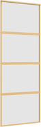 vidaXL - Schuifdeur - 76x205 - cm - mat - ESG-glas - en - aluminium - goudkleurig