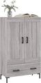 vidaXL - Hoge - kast - 69,5x31x115 - cm - bewerkt - hout - grijs - sonoma - eikenkleurig