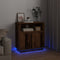 vidaXL - Dressoir - met - LED - - - Oud - Hout - 71x34,5x75 - cm - Geengineerd - Hout