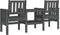 vidaXL - Tuinbank - met - tafel - 2-zits - massief - grenenhout - grijs