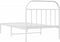 vidaXL - Bedframe - met - hoofdbord - metaal - wit - 107x203 - cm