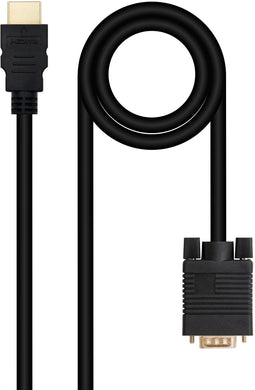 Nanocable 10.15.4348 - Adapter HDMI naar VGA - 1,8 m - Zwart