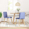 vidaXL - Eetkamerstoelen - 2 - st - stof - jeansblauw