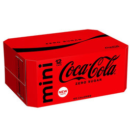 Coca Cola - Frisdrank coca cola zero blik 150ml | 12 stuks