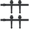 vidaXL - Onderdelenset - voor - schuifdeur - 2x183 - cm - staal - zwart