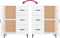 vidaXL - Dressoir - 69,5x34x90 - cm - bewerkt - hout - wit