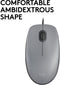 Logitech M110 Silent - Draadloze muis - 90% stiller - Grijs