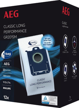 AEG S-bag GR201SM - Stofzuigerzakken - Long Performance - 12 stuks
