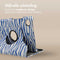 imoshion Tablet Hoes Geschikt voor Samsung Galaxy Tab A9 8.7 inch - imoshion 360° Draaibare Design Bookcase 2.0 - Meerkleurig /White Blue Stripes
