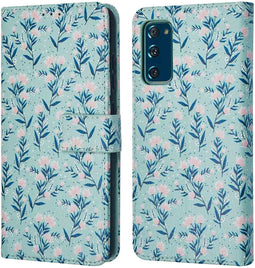 iMoshion Hoesje Geschikt voor Samsung Galaxy S20 FE Hoesje Met Pasjeshouder - iMoshion Design Bookcase smartphone - Blauw / Blue Flowers