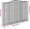 vidaXL - Schanskorven - 5 - st - gewelfd - 300x50x220/240 - cm - ijzer