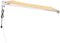 vidaXL - Uittrekbare luifel - 3 x 2,5 m - Geel en wit - Aluminium en polyester