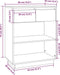 vidaXL - Wandkast - 60x34x75 - cm - massief - grenenhout - wit