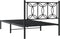 vidaXL - Bedframe - met - hoofdbord - metaal - zwart - 100x200 - cm