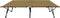vidaXL - Ligbed - 2-persoons - inklapbaar - staal - taupe