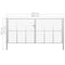 vidaXL - Poort - 415x225 - cm - gegalvaniseerd - staal - zilverkleurig