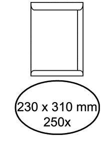 IEZZY - Envelop akte iezzy 230x310mm zelfklevend 100gr wit