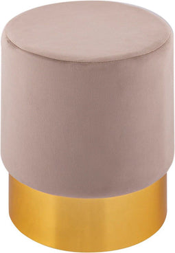 SVJ Kruk Rond - 31 x 31 x 43 cm - Polyester - Taupe