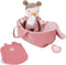 Little Dutch Babypop Rosa - Pluche-pop met wiegje en toebehoren - 16 x 30,5 x 13,5 cm
