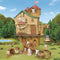 Sylvanian Families 5451 Blokhut aan het meer- te combineren met 5450 Boomhut( stapelen)