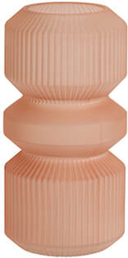 Light & Living vaas Josia | Glas mat | Perzik | ø 12 x 25 cm