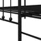 vidaXL - Ligbedframe - met - Onderbed - Zwart - 100x190 - cm - Staal
