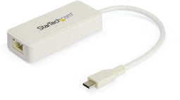 Startech.com US1GC301AUW - USB-C naar Gigabit Ethernet Adapter - USB A Poort - 1Gbps