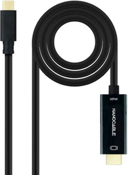 Kabel USB C naar HDMI NANOCABLE 10.15.5132 Zwart 1,8 m 4K Ultra HD