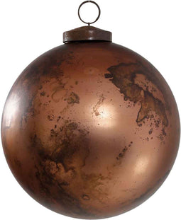 PTMD Tezz Kerstbal Antiek - H14 x Ø14 cm - Glas - Wijnrood