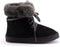 Warmbat Laarzen - Veterboots - Waterafstotend Suède - Zwart-Grijs - Maat 41
