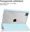 imoshion Tablet Hoes - Geschikt voor iPad Pro 12.9 (2022) / Pro 12.9 (2021) / Pro 12.9 (2020) / Pro 12.9 (2018) - Trifold Hardcase Bookcase - Lichtblauw