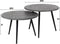 Salontafel Moncton Set van 2 rond metallic - Grijs