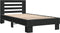 vidaXL - Bedframe - bewerkt - hout - en - metaal - zwart - 100x200 - cm