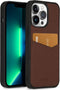Accezz iPhone 13 Pro - Back Cover - Premium Leather Card Slot - Bruin