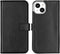 Selencia iPhone 14 - Echt Lederen Bookcase - 3 Pashouders - Zwart