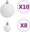 vidaXL - 111-delige - Kerstballenset - polystyreen - wit - en - grijs