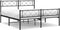 vidaXL - Bedframe - met - hoofd- - en - voeteneinde - metaal - zwart - 120x200 - cm