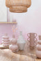 J-Line vaas Boei Dolomiet - keramiek - roze - 2 stuks
