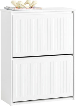 SoBuy FSR165-K-W - Schoenenkast - 2 Flappen - Wit