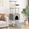 vidaXL - Kattenmeubel - met - sisal - krabpalen - 153 - cm - donkergrijs