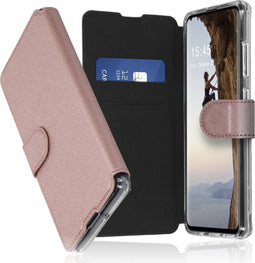 Accezz Hoesje Geschikt voor Samsung Galaxy A51 Hoesje Met Pasjeshouder - Accezz Xtreme Wallet Bookcase - Rosé Goud
