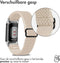 imoshion Elastisch nylon bandje - Geschikt voor Fitbit Charge 5, Charge 6 - Beige - One Size