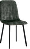 Refurna - Eetkamerstoel Minsk Velvet Groen Set van 2