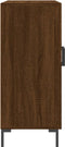 vidaXL - Dressoir - 90x34x80 - cm - bewerkt - hout - bruin - eikenkleur