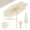 Woltu Parasol 300 cm Beige - UPF 50+ Zonbescherming met Kantelfunctie en Sluiting met Slang