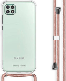 iMoshion Hoesje Geschikt voor Samsung Galaxy A22 (5G) Hoesje Met Koord - iMoshion Backcover met koord - Transparant
